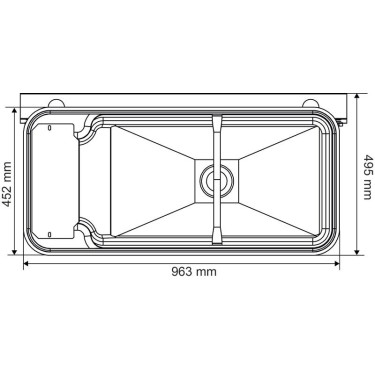 Doppel-Tränke Polybac 75 M mit Kordelrand und Befestigungsstütze La Gée Doppel-Tränke Polybac 75 M mit Kordelrand und Befestigungsstütze La Gée