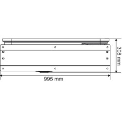 Doppel-Tränke Polybac 75 M mit Kordelrand und Befestigungsstütze La Gée