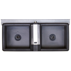 Doppeltränke Polybac 72M mit Innenrand und Befestigungshalterung La Gée