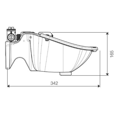 Tränkebecken Polydrink PF3 einfach mit Resicoat-Rohr La Gée