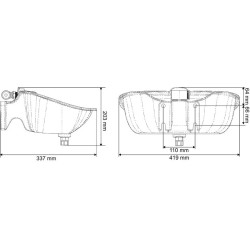 Tränkebecken Polydrink PF3 einfach mit Resicoat-Rohr La Gée