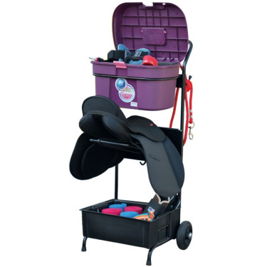 Sattelständer mit Putzkiste Box Colors La Gée Violett / Rosa Lila