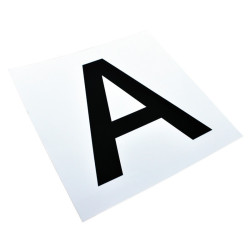 Aufkleberset mit 12 Buchstaben für Dressurtafeln oder -paneele von La Gée