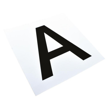 Aufkleberset mit 12 Buchstaben für Dressurtafeln oder -paneele von La Gée