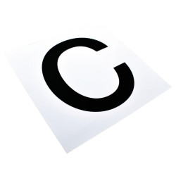 Aufkleberset mit 12 Buchstaben für Dressurtafeln oder -paneele von La Gée