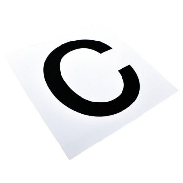 Aufkleberset mit 12 Buchstaben für Dressurtafeln oder -paneele von La Gée