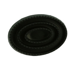 Ovale Gummistriegel hohl Schwarz Ovale Gummistriegel hohl Schwarz