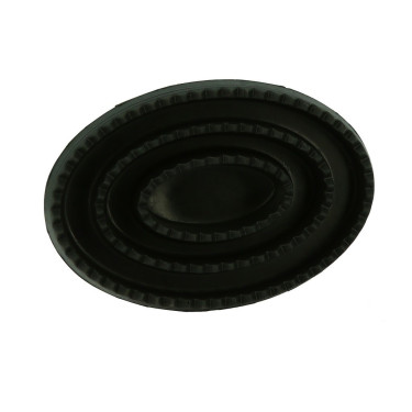 Ovale Gummistriegel hohl Schwarz Ovale Gummistriegel hohl Schwarz