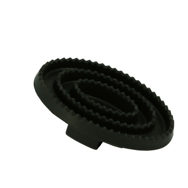 Ovale Gummistriegel hohl Schwarz Ovale Gummistriegel hohl Schwarz