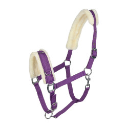 Longierkappzaum Horze Lammfell Violett Lila