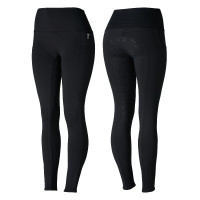 Damen-Reitleggings Gillian Horze mit hohem Bund und Vollbesatz aus Silikon Schwarz Damen-Reitleggings Gillian Horze mit hohem Bund und Vollbesatz aus Silikon Schwarz