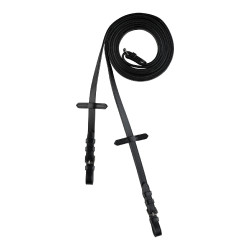 Feine Horze-Zügel mit Gummi-Innenseite Schwarz Feine Horze-Zügel mit Gummi-Innenseite Schwarz