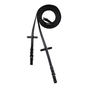 Feine Horze-Zügel mit Gummi-Innenseite Schwarz Feine Horze-Zügel mit Gummi-Innenseite Schwarz