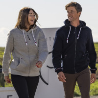 Reißverschluss-Sweatshirt Equithème Nicolas Marineblau Reißverschluss-Sweatshirt Equithème Nicolas Marineblau