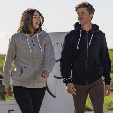 Reißverschluss-Sweatshirt Equithème Nicolas Marineblau