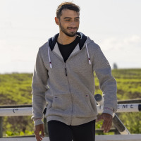 Reißverschluss-Sweatshirt Equithème Nicolas Meliertes Grau