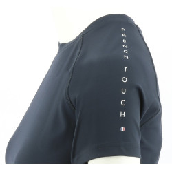 T-Shirt Equithème Sofia Kurzarm Marineblau