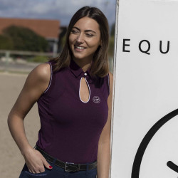 Ärmelloses Polo Equithème Sarah Pflaume Lila