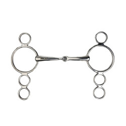 Verstellbare Metalab-Trense mit 4 Ringen