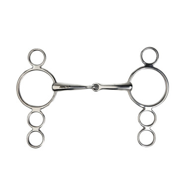 Verstellbare Metalab-Trense mit 4 Ringen