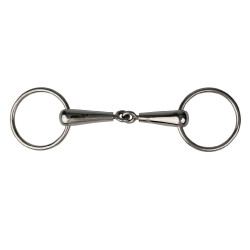 Zwei-Ring-Gebiss Metalab Pinchless mit durchgehendem Mundstück
