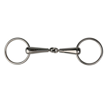 Zwei-Ring-Gebiss Metalab Pinchless mit durchgehendem Mundstück