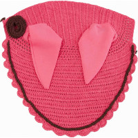 Gehäkelte Baumwollmütze T de T Fuchsia / Schoko