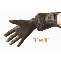 Handschuhe Sensation Leder T de T Dunkelbraun