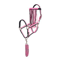 Halfter und Führstrick Anti-Fliegen Nylon Imperial Riding Neonrosa