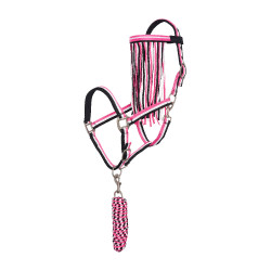 Halfter und Führstrick Anti-Fliegen Nylon Imperial Riding Neonrosa Halfter und Führstrick Anti-Fliegen Nylon Imperial Riding Neonrosa
