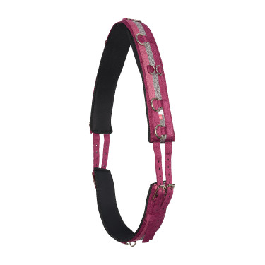 Nylon-Arbeitsgurt Imperial Riding Deluxe Rosa / Bordeaux / Silber