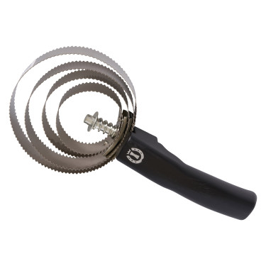 Runde Metallstriegel mit Griff Imperial Riding Schwarz
