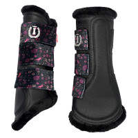 Dressurgamaschen Imperial Riding Flower Power Schwarze Blume