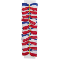 Knoten zum Flechten aus Stoff Beutel 20 Stk Imperial Riding Rot Weiß