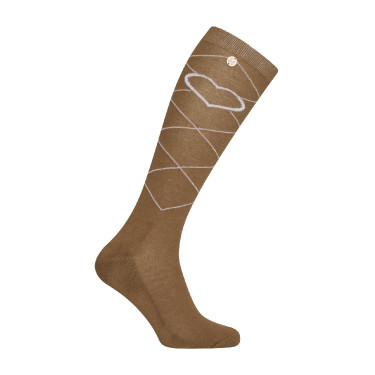 Socken Imperial Riding Imperial Heart Sandbeige