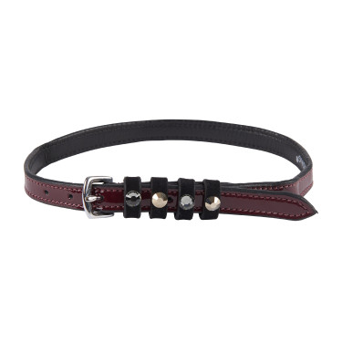 Sporenriemen aus Leder Imperial Riding Pardouz Bordeaux lackiert