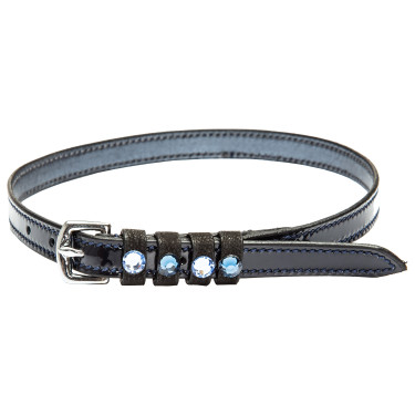 Sporenriemen aus Leder Imperial Riding Pardouz Marine / Metall Blau