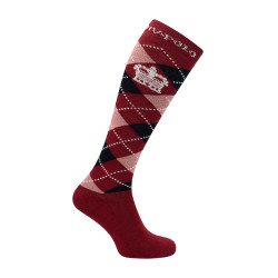 Argyle Socken HV Polo Tiefrot / Marineblau Argyle Socken HV Polo Tiefrot / Marineblau
