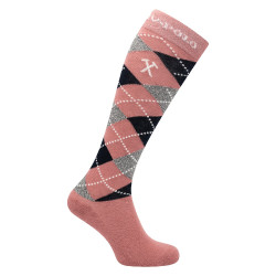 Argyle Socken HV Polo Altrosa / Marineblau