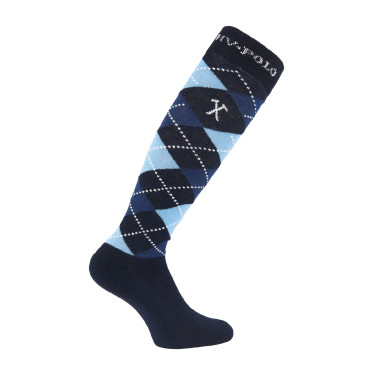Argyle Socken HV Polo Marine / Luft / gemischtes Marine Blau