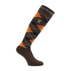 Argyle Socken HV Polo Armee / Weiß Silber