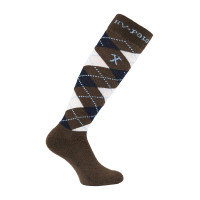 Argyle Socken HV Polo Teak / marineblau / naturfarben Braun
