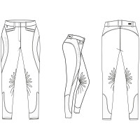 Pantalon d'equitation HV Polo Fabre KneeGrip Blanc
