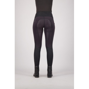 Reitleggings Euro-Star Breez FullGrip Schwarz Silber