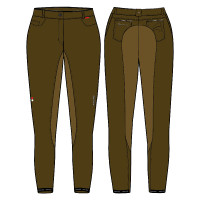 Reithose Euro-Star Indigo Diamond Full Mokka Braun
