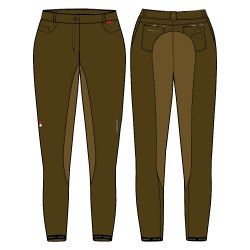 Reithose Euro-Star Indigo Diamond Full Mokka Braun