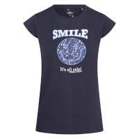 T-Shirt Imperial Riding Smiley Flowers Marineblau T-Shirt Imperial Riding Smiley Flowers Marineblau