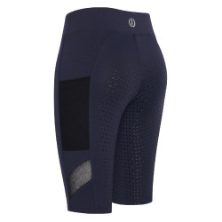 Kurze Leggings Imperial Riding Swim and Ride Fullgrip Marineblau