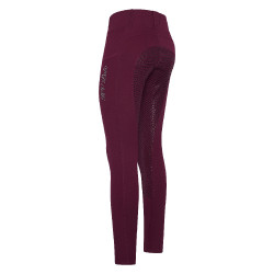 Reitleggings HV Polo Luci FullGrip Dunkle Beere Rot