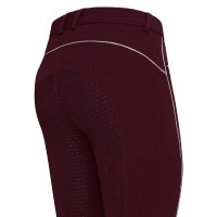 Reithose HV Polo Lux Winter FullGrip Dunkle Beere Rot